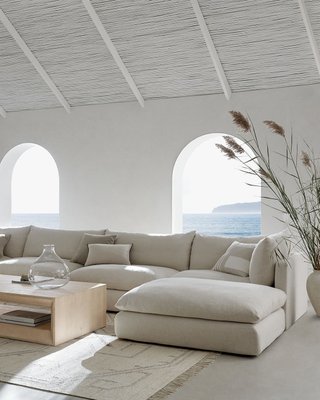 Unwind Modular 3-Piece Slipcovered Reversible Sectional Sofa with Ottoman - image 14 of 15