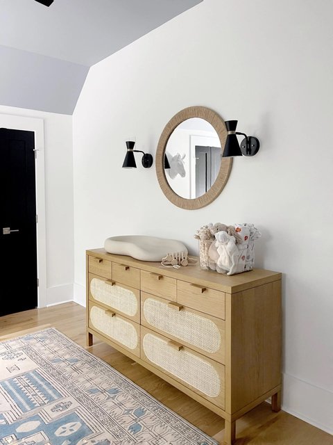 cane dresser Allie Coastal Brown Oak Light Wood 8 Drawer Beige Dresser features 6 spacious drawers Kieran Cane 6-Drawer Dresser |
