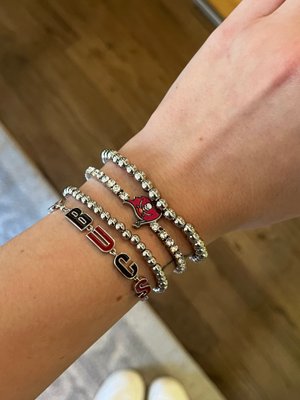 Tampa Bay Buccaneers Wire Bangle Bracelet with Charms NFL Football