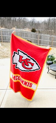 Kansas City Chiefs NFL Custom Blanket: Red - Kansas City Chiefs – Enjoy 20%  off custom gifts – BaubleBar