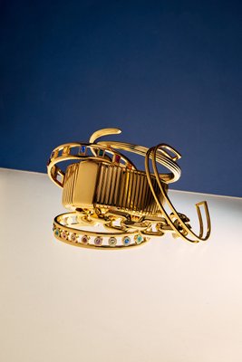 Arlo Cuff Bracelet Set - Gold – Two gold cuff bracelets – BaubleBar