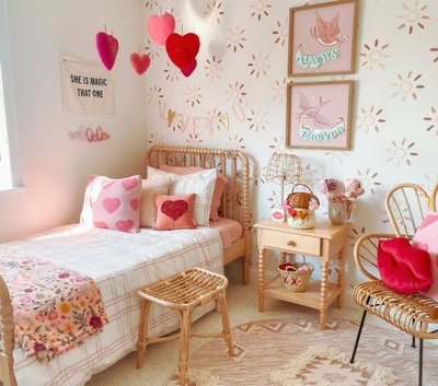 Jenny Lind Dyed Lilac Rose Wood Kids Nightstand with Drawer - image 9 of 11