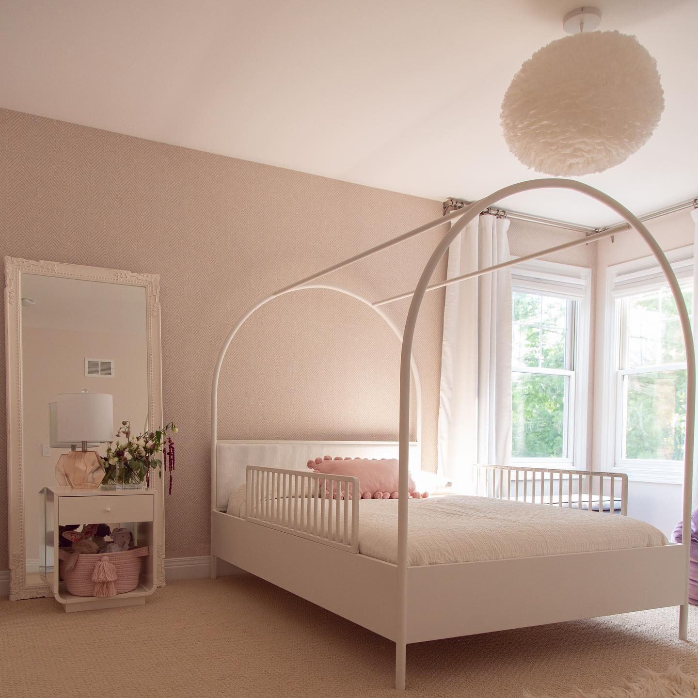 Crate and barrel arched deals canopy bed