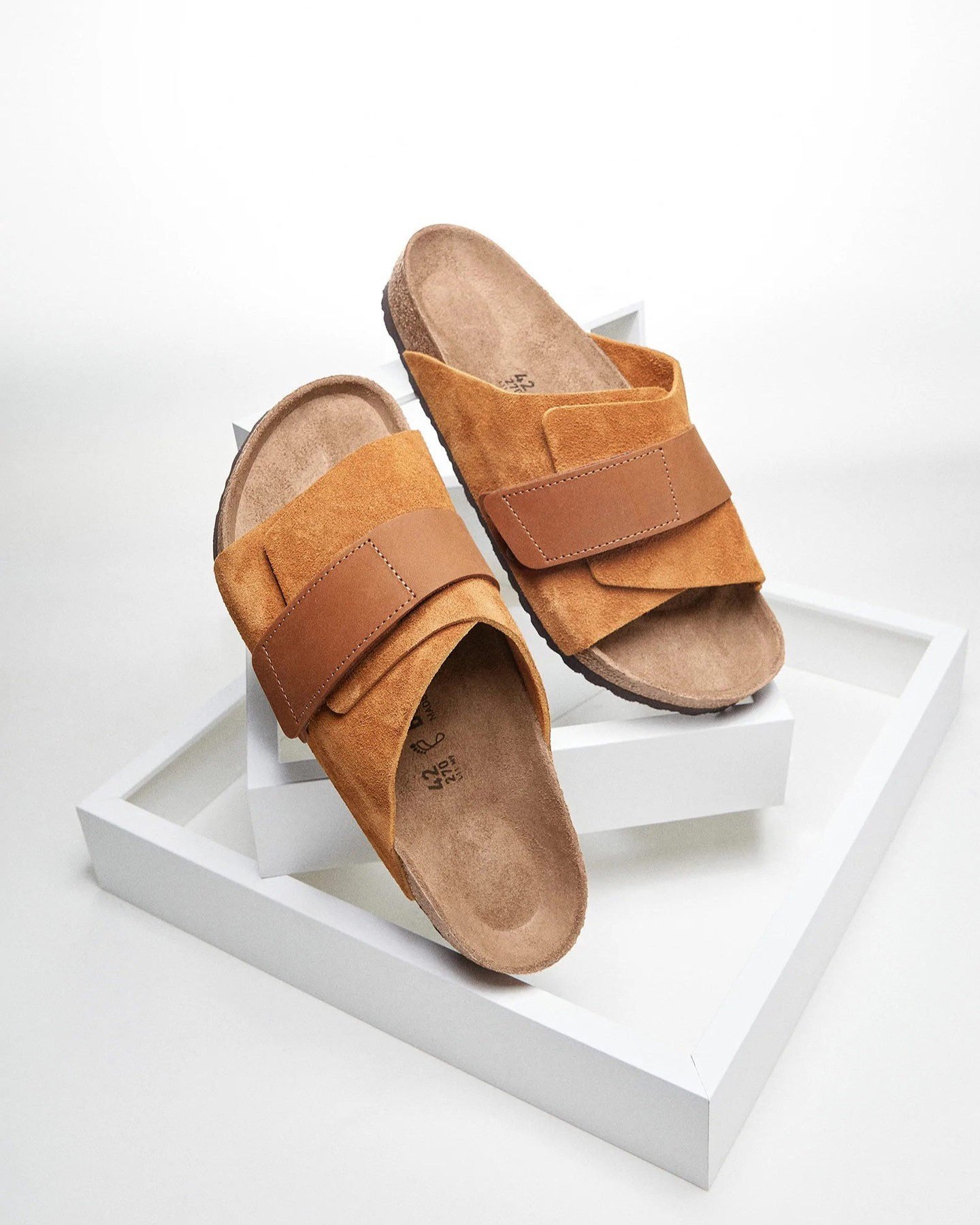 Mens Kyoto Mink Suede Sandals in Brown - Birkenstock