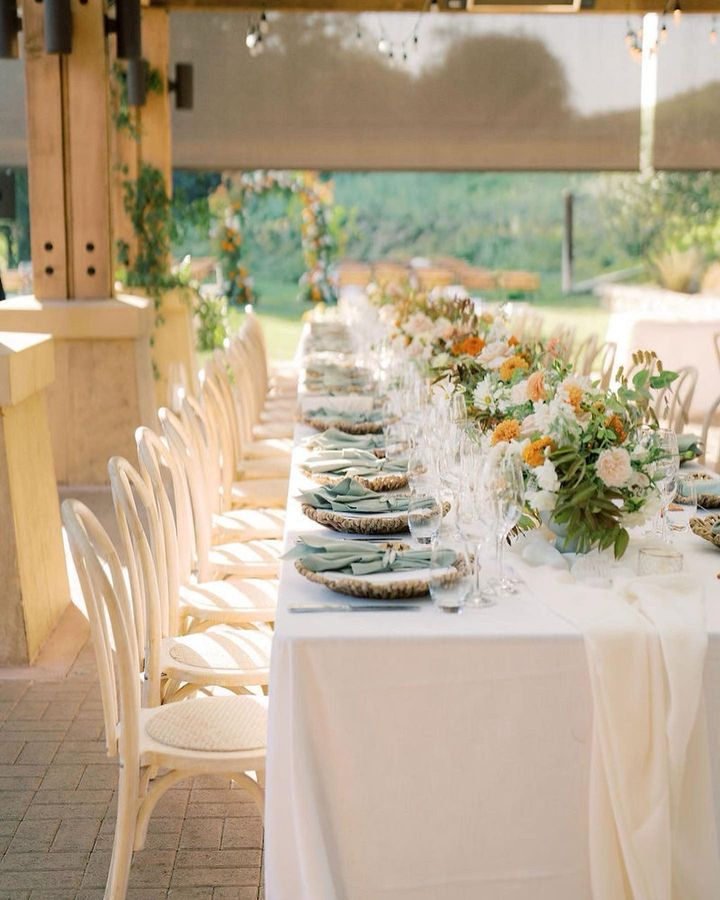 Aurora Ivory Table Runner - Linen Rentals | Wedding Table Linen