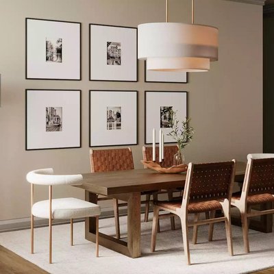 Taj Brown Woven Leather Dining Chair - image 10 of 14