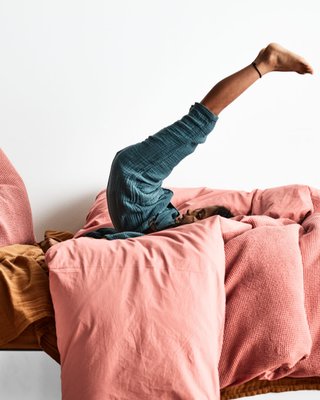 Supersoft Muted Teal Leaf Print Organic Cotton Gauze Kids Pillowcase - image 6 of 7