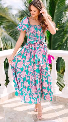 teal pink dress Feeling Bold Teal Green Floral Maxi Dress – Shop the Mint