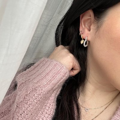 Velma Earrings - Gold/Pavé