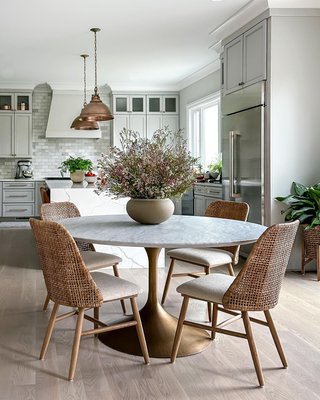 Astrid Upholstered Rattan Dining Chair with Performance Fabric - image 12 of 13