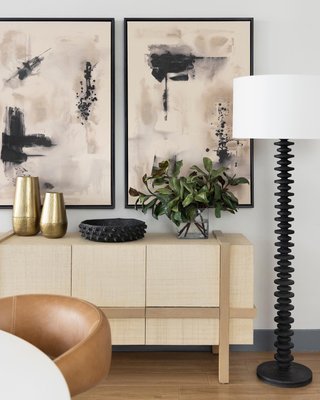 Sands Grasscloth Storage Media Console - image 7 of 11