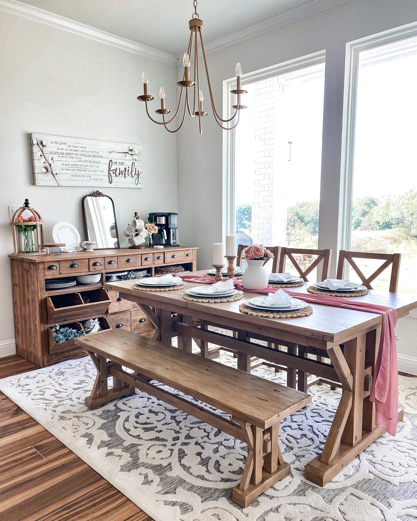 Lyle Lodge Extendable Reclaimed Pine Dining Table - 72-96