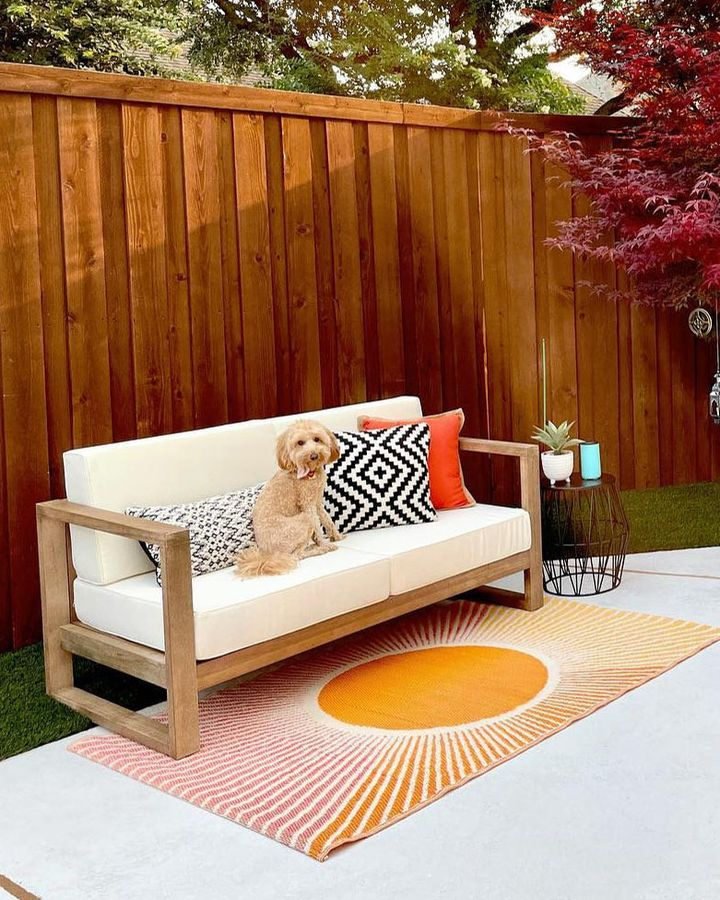Rio Yellow Sunrise Reversible Indoor Outdoor Floor Mat