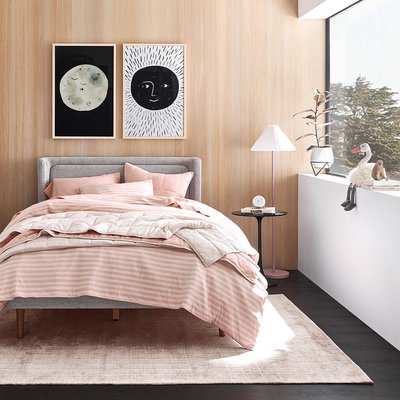 Comfy Tee Pink Stripe Organic Cotton Jersey Kids Twin Duvet Cover - image 13 of 13