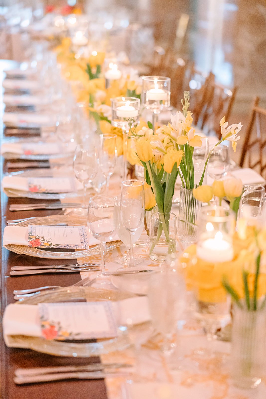 Talavera Zest Table Runner - Linen Rentals | Wedding Table Linen