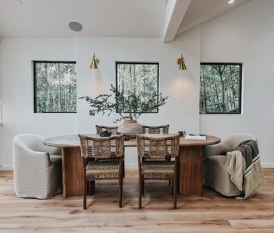 Forge Barley Brown Oak Wood Dining Chair by Jake Arnold - image 13 of 14