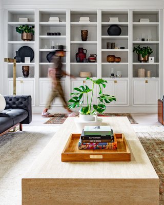 Enyo 76" Rectangular Travertine Coffee Table - image 12 of 13