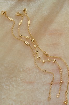 Baublebar Mini 18K Gold Custom Spaced Letter Name Bracelet - Small