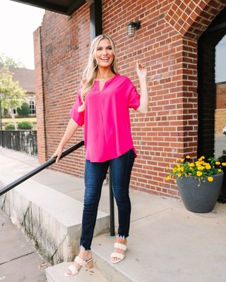 This Is Why Hot Pink Top, Medium - The Mint Julep Boutique | Women's Boutique Clothing