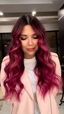 Dark Fuchsia Pink Hair Dye 