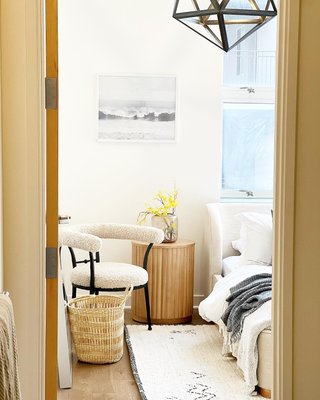 Rodin White Boucle Dining Accent Chair by Athena Calderone - image 12 of 13