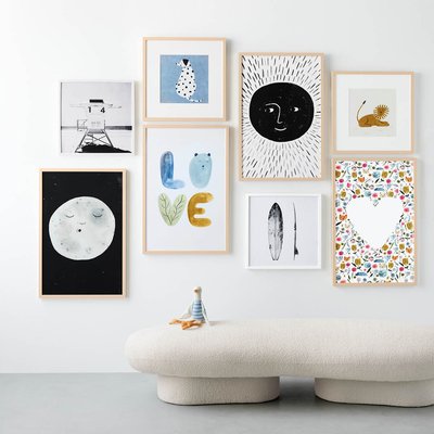 Resting Moon Large Framed Wall Art Print - image 12 of 14