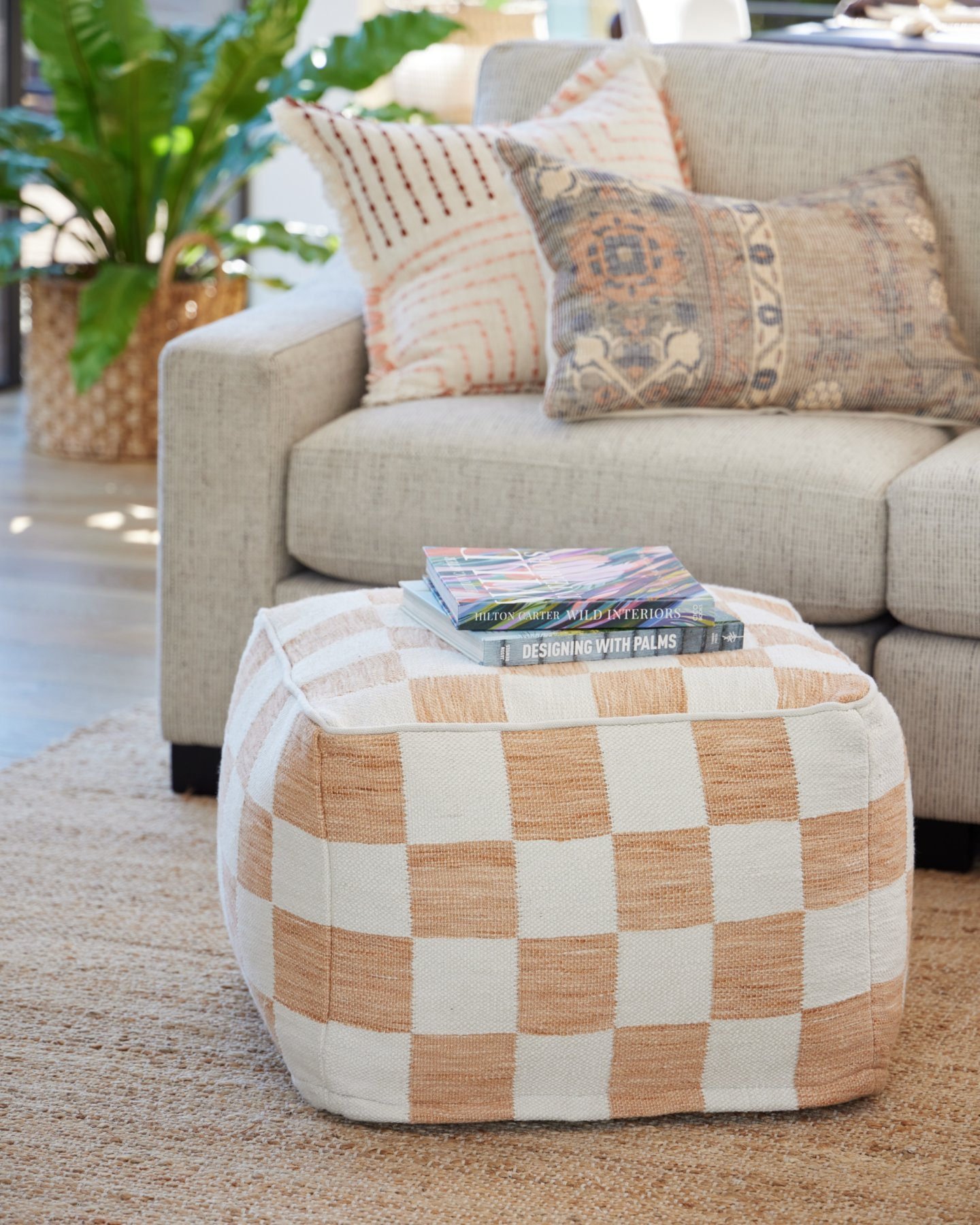 Moroccan cheapest Checkered Pouf handmade weaving white and blue colors,Moroccan checkered pouf,square checker pouf, Berber Floor cushion,