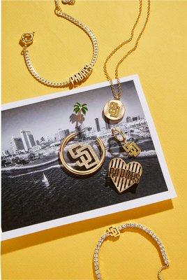 MLB Art Deco Necklace - San Diego Padres Gold – Rustic Cuff