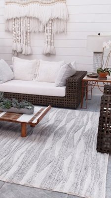 Introducing the Koa rug in Mist - the latest addition to our STARK Performance Acrylic collection. Braided Soumak weaving combines with high pile shag for coziness, while durable, stain-resistant fibers withstand any lifestyle.