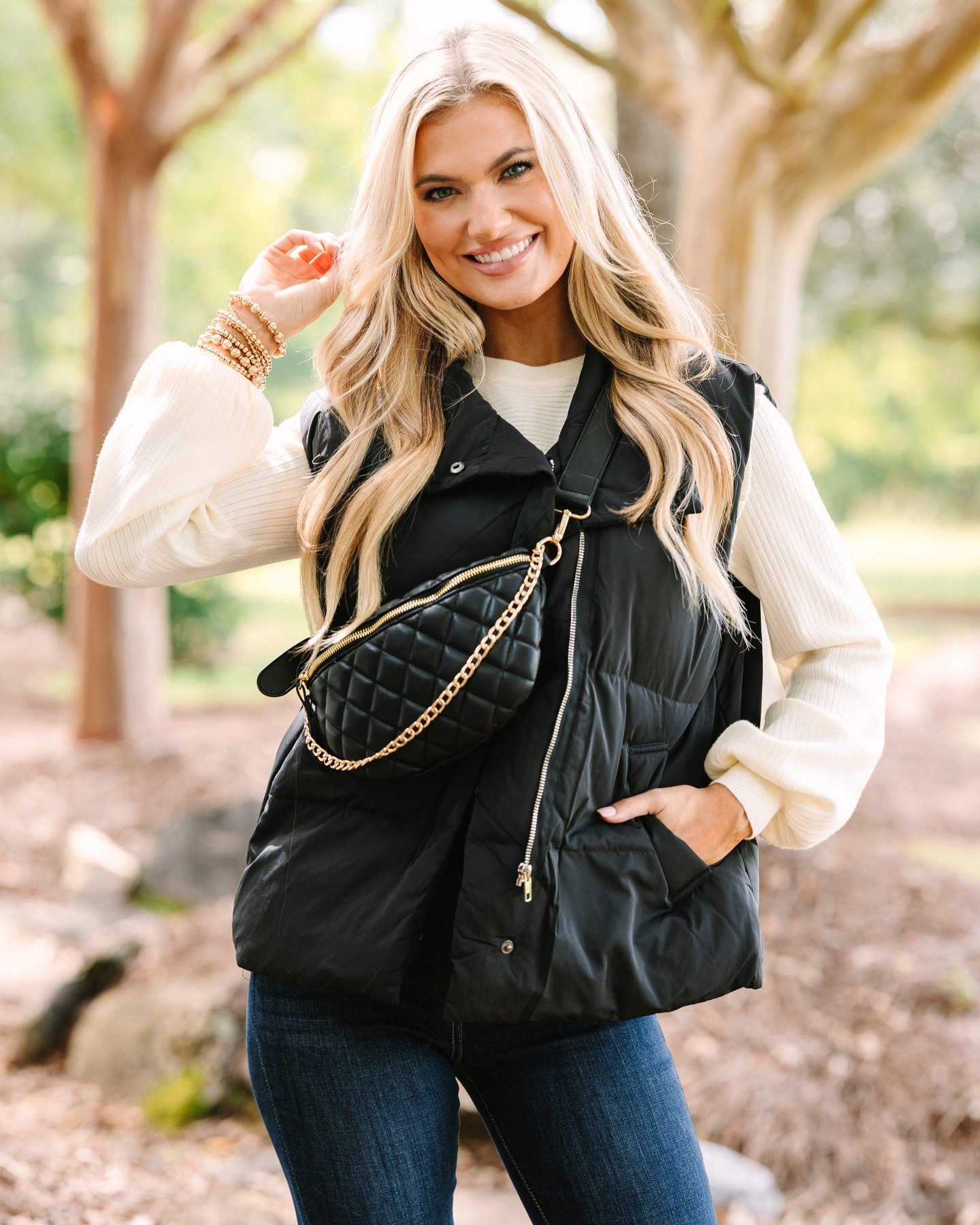 You'll See Black Puffer Vest – Shop the Mint