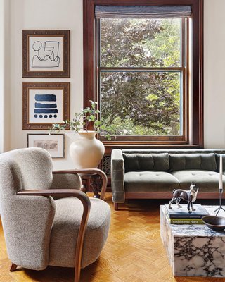 Ambie Walnut Wood Accent Chair by Jake Arnold - image 11 of 12