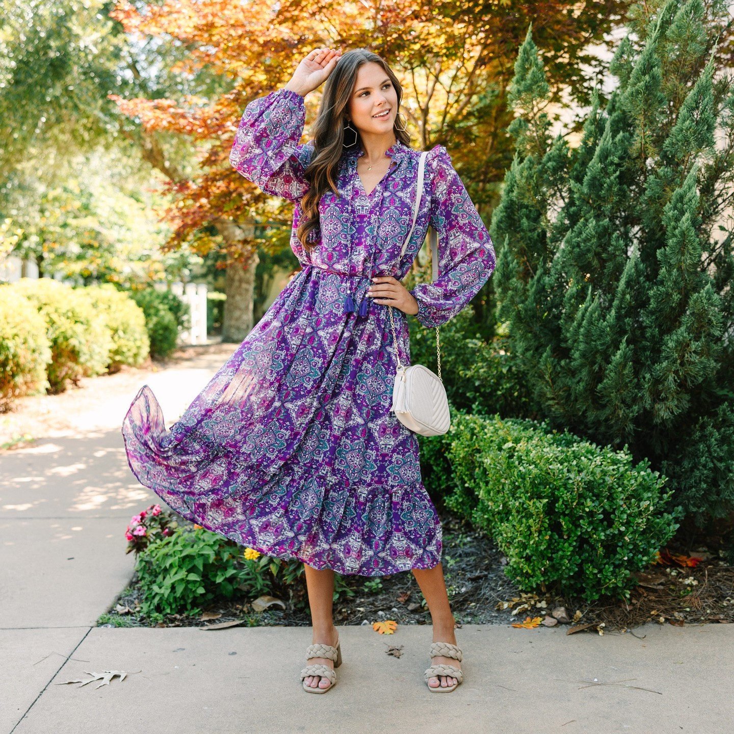 ワンピース Full Of Love Long Dress M rich lavender 🏷Full Of Love Long Dress - rich lavender - 1枚で華やかな主役