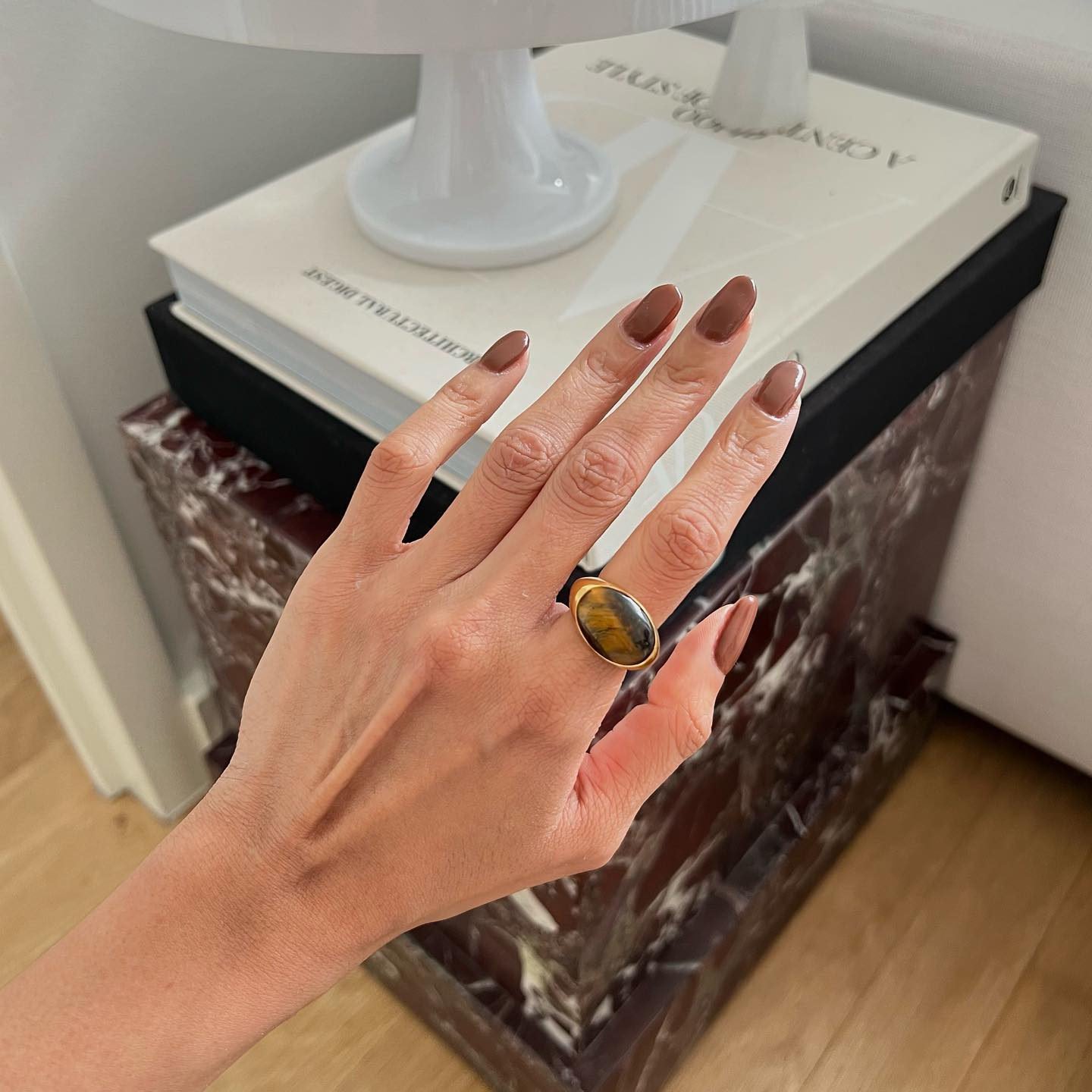 MONICA VINADER モニカウィナダー x ケイト・ヤング リング Kate Young Gemstone Ring in 18k Gold Vermeil on Sterling