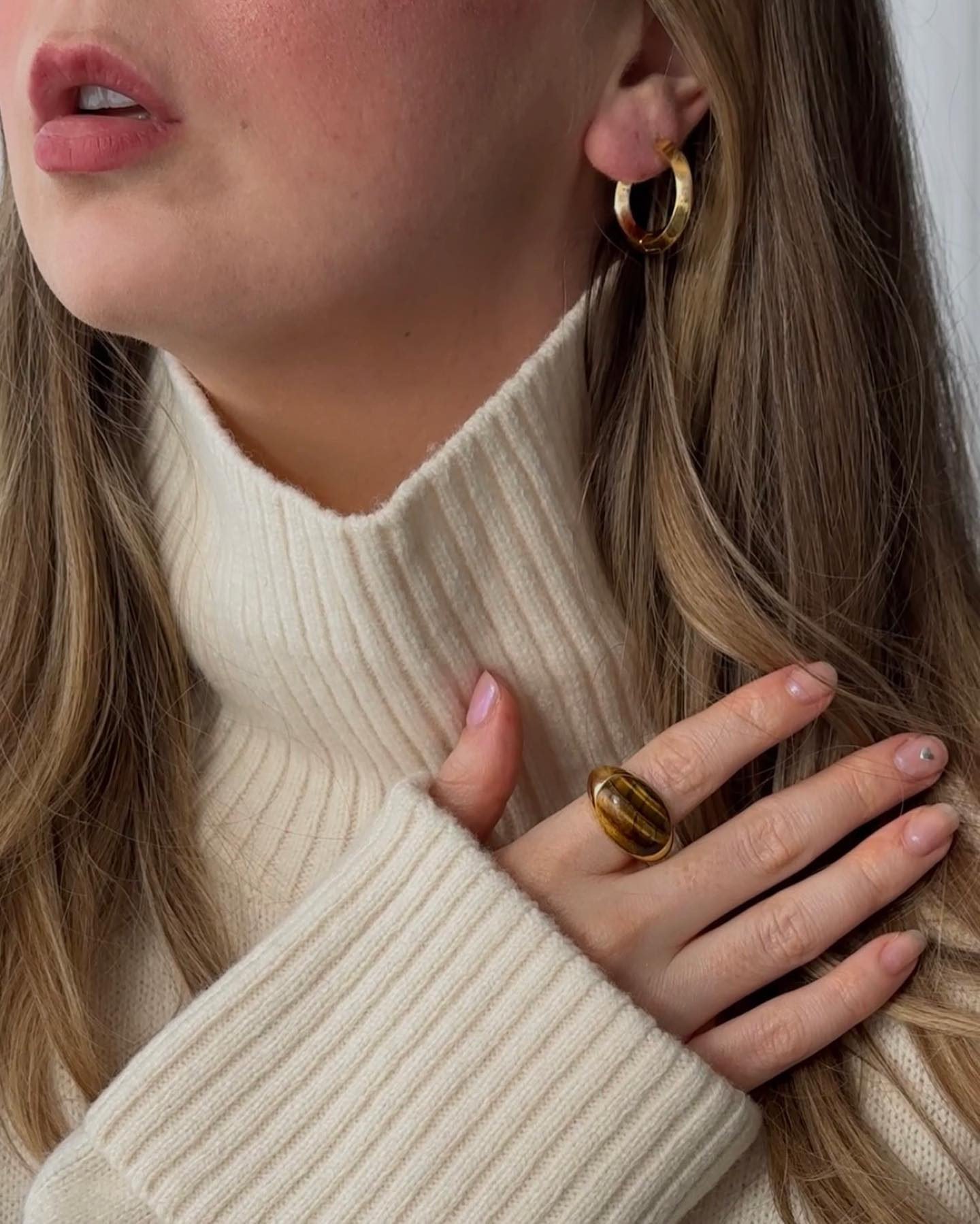 Kate Young Gemstone Ring in 18k Gold Vermeil on Sterling