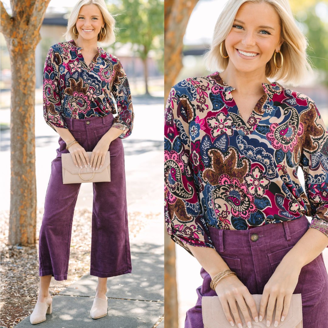 Need You Now Plum Purple Corduroy Pants – Shop the Mint