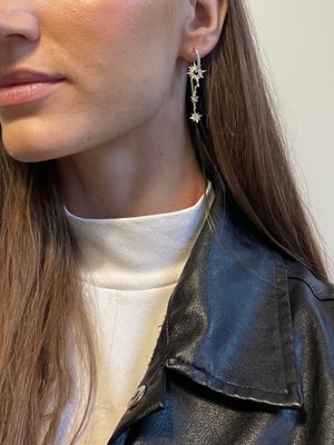 Galaxy Earrings - Clear/Gold