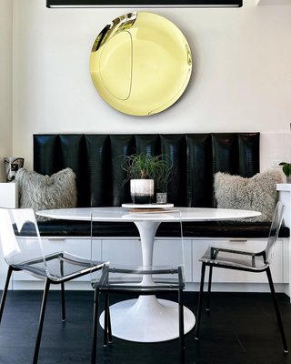 Chiaro Clear Acrylic Dining Chairs with Gold Legs Set of 4 - image 7 of 10