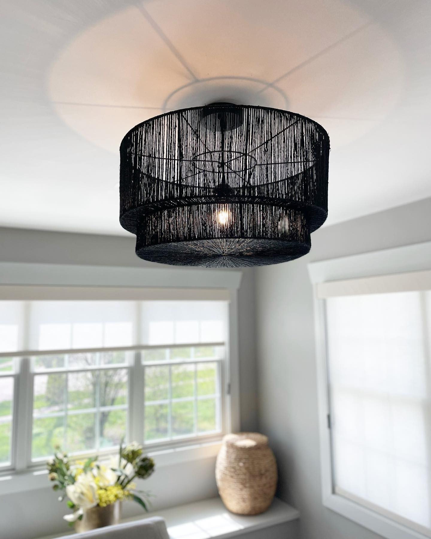 Jute-Wrapped Glass store Growler Pendant Lamp