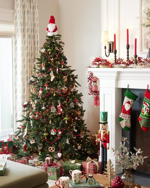 garland decoration wood beaded garland christmas tree