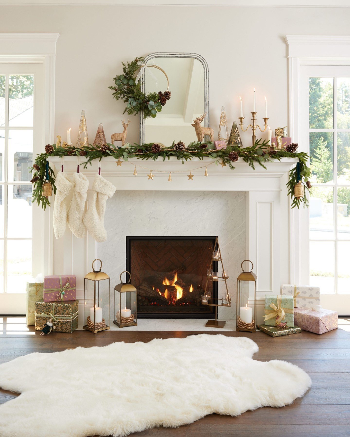 * vintage garland ୨୧  パピエマシェベルのついた ガーランド Antique Glass Christmas Garland with Bells 8' Japan, Vintage