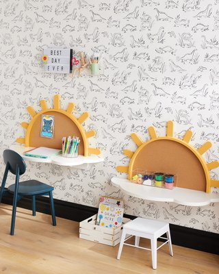 Chasing Paper Green Dinosaurs Peel and Stick Wallpaper Sample - image 1 of 2