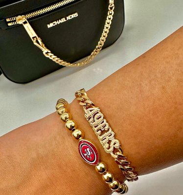 Baublebar Gold San Francisco 49ers Chain Bracelet