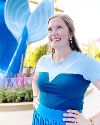 Flounder disney Earrings - Blue