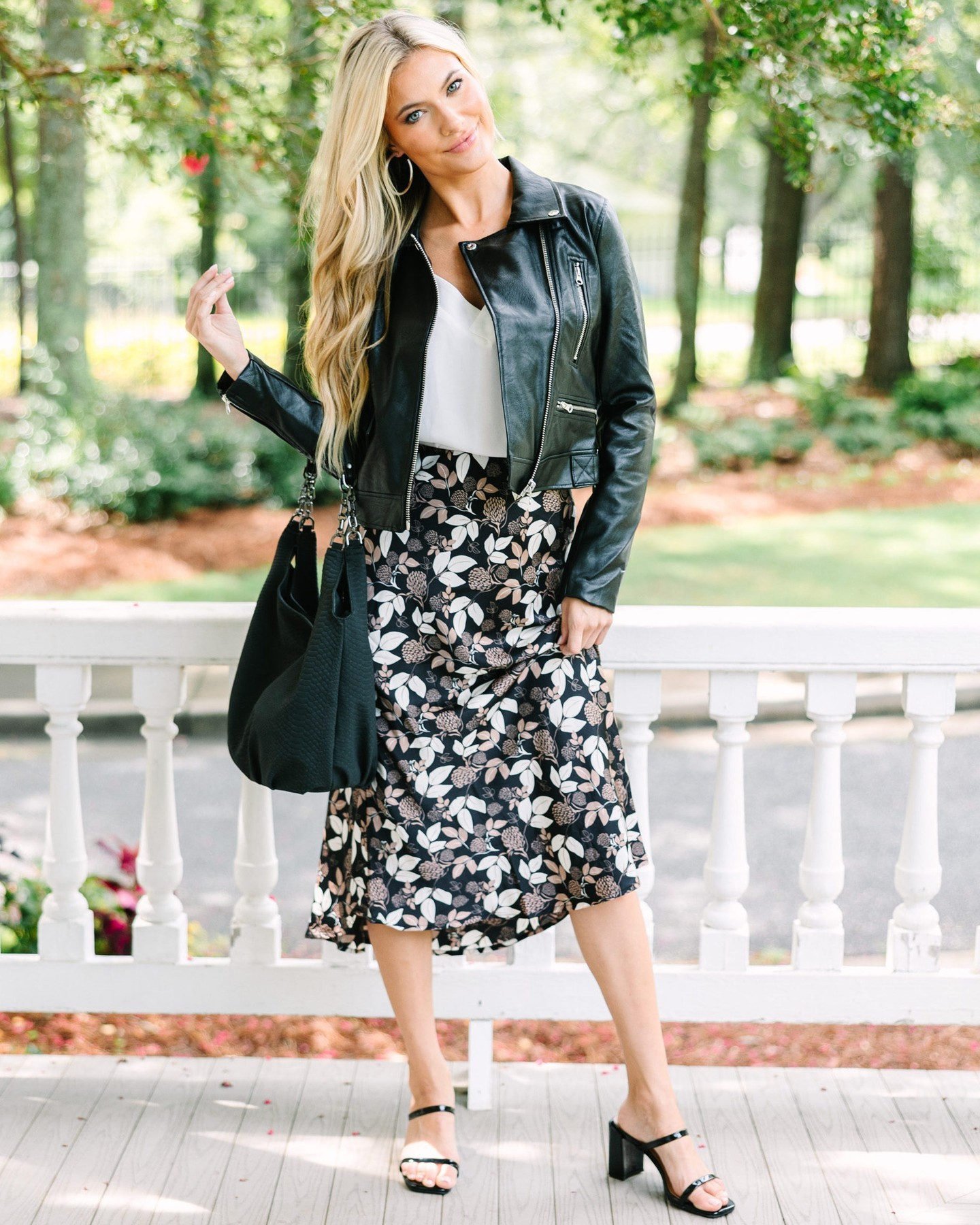 Running Wild Black Floral Midi Skirt – Shop the Mint