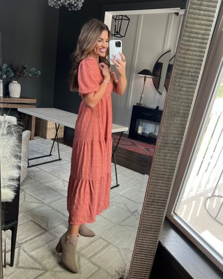 What Goes Around Copper Orange Sweater Dress – Shop the Mint