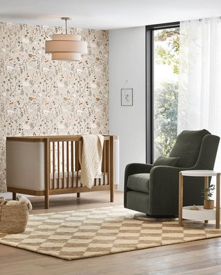 Milo Cream Nursery Swivel Glider Chair with Silver Base - image 9 of 10