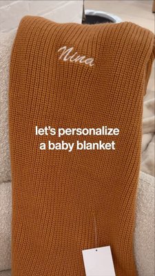 Play Canyon Orange Rib Knit Baby Stroller Blanket - video 0 of 0