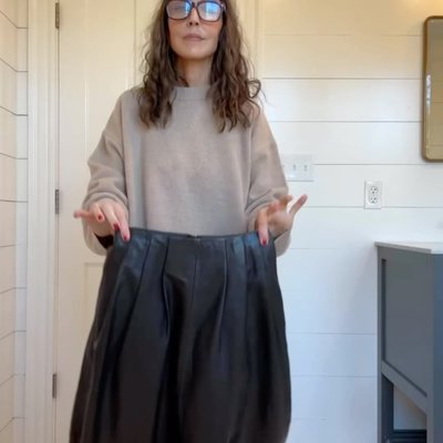 @larissamills winter outfit in our knits