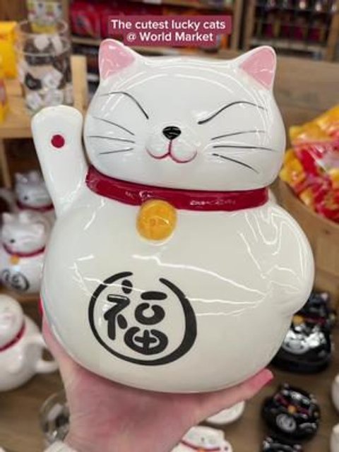 Wedare Magnete Frigorifero 3D Gatto Portafortuna Giapponese – Maneki Neko In Resina, Souvenir Fatto A Mano