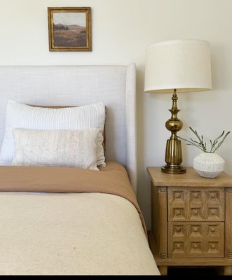 Honore Oak Wood Nightstand with Drawers by Athena Calderone - image 13 of 14